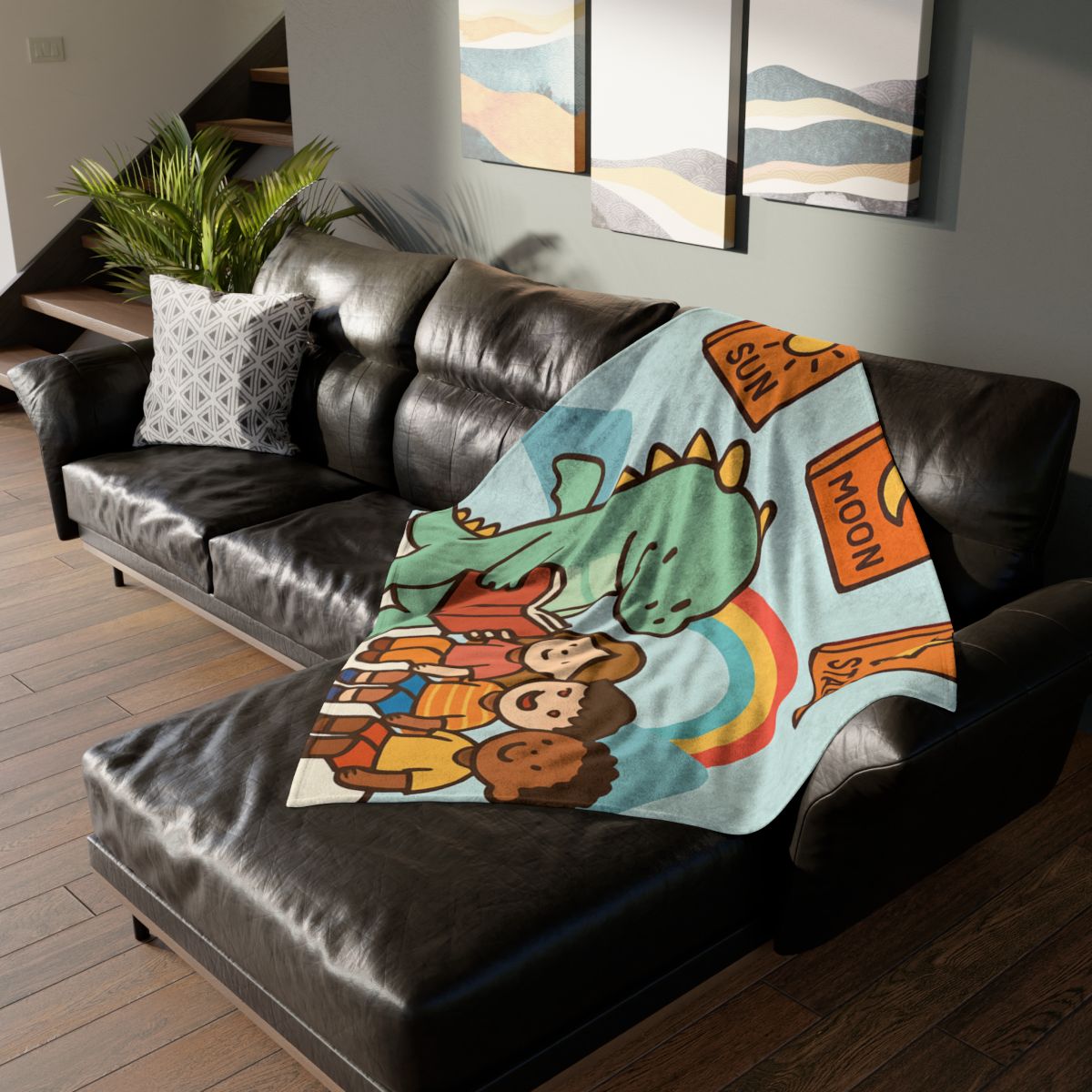 Dragon Library In The Cloud Valley custom blankets