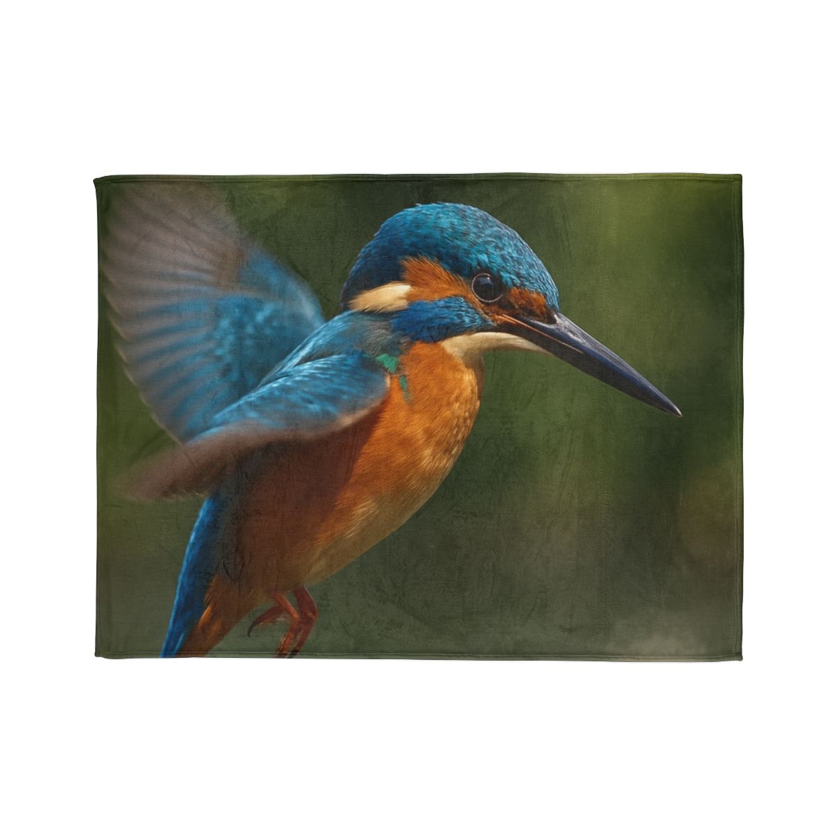 Kingfisher Sapphire Dive stylish throw blankets