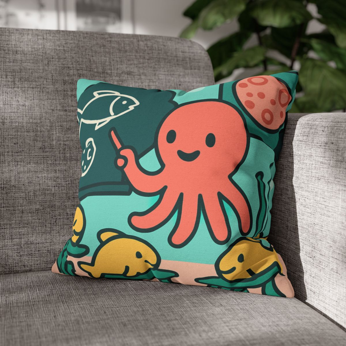 Cosmic Coral Classroom trendy patterned pillow cases