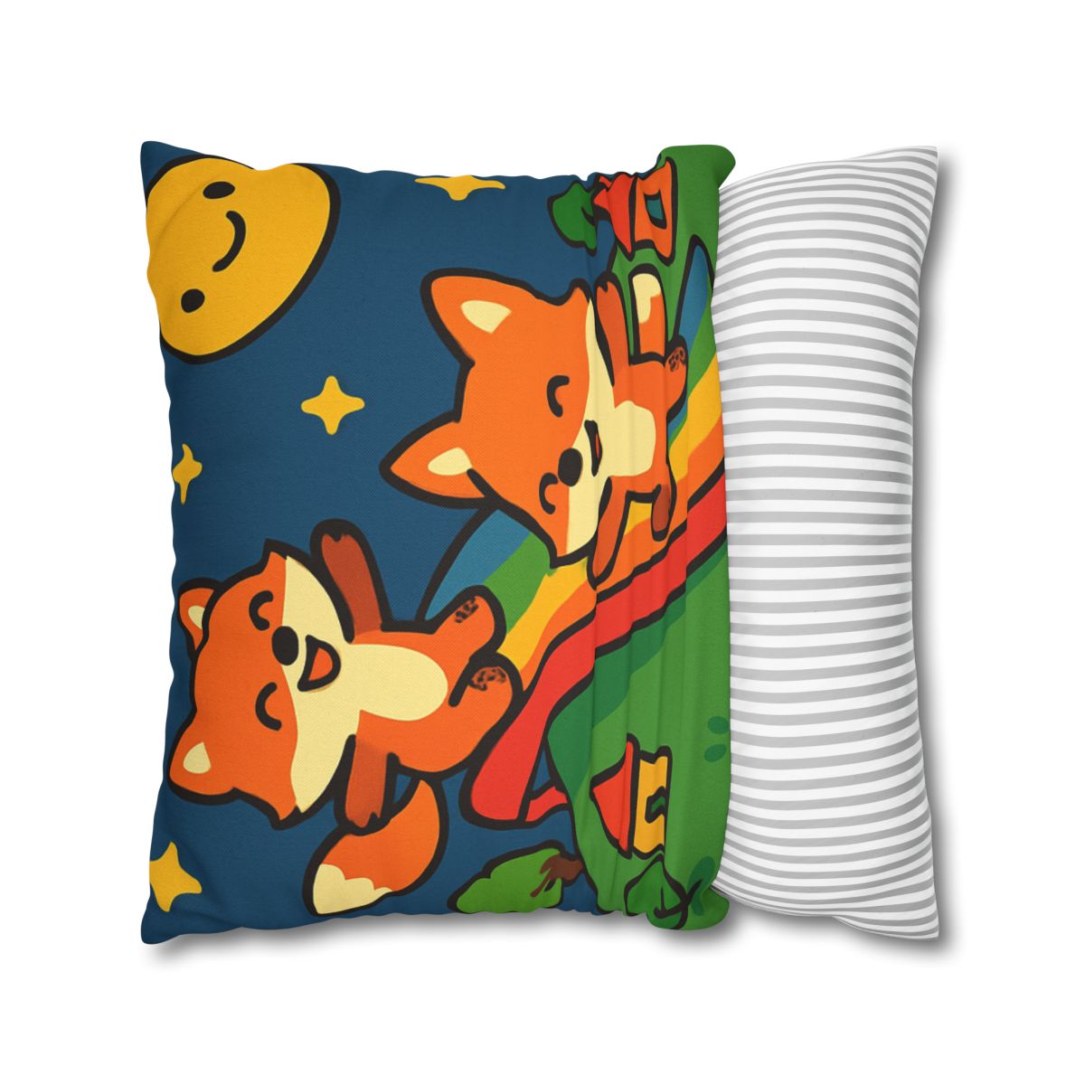 Planet Playground Of The Friendly Foxes trendy patterned pillow cases