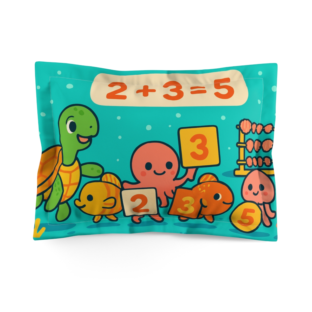 Coral Reef Math Parade trendy accent pillows