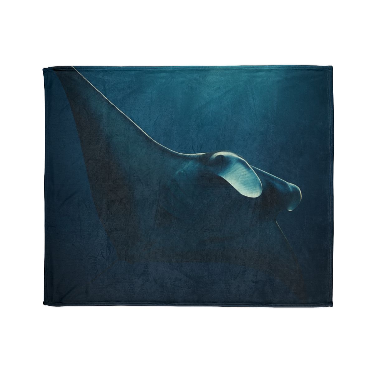Starlit Glide Manta Ray designer printed blankets