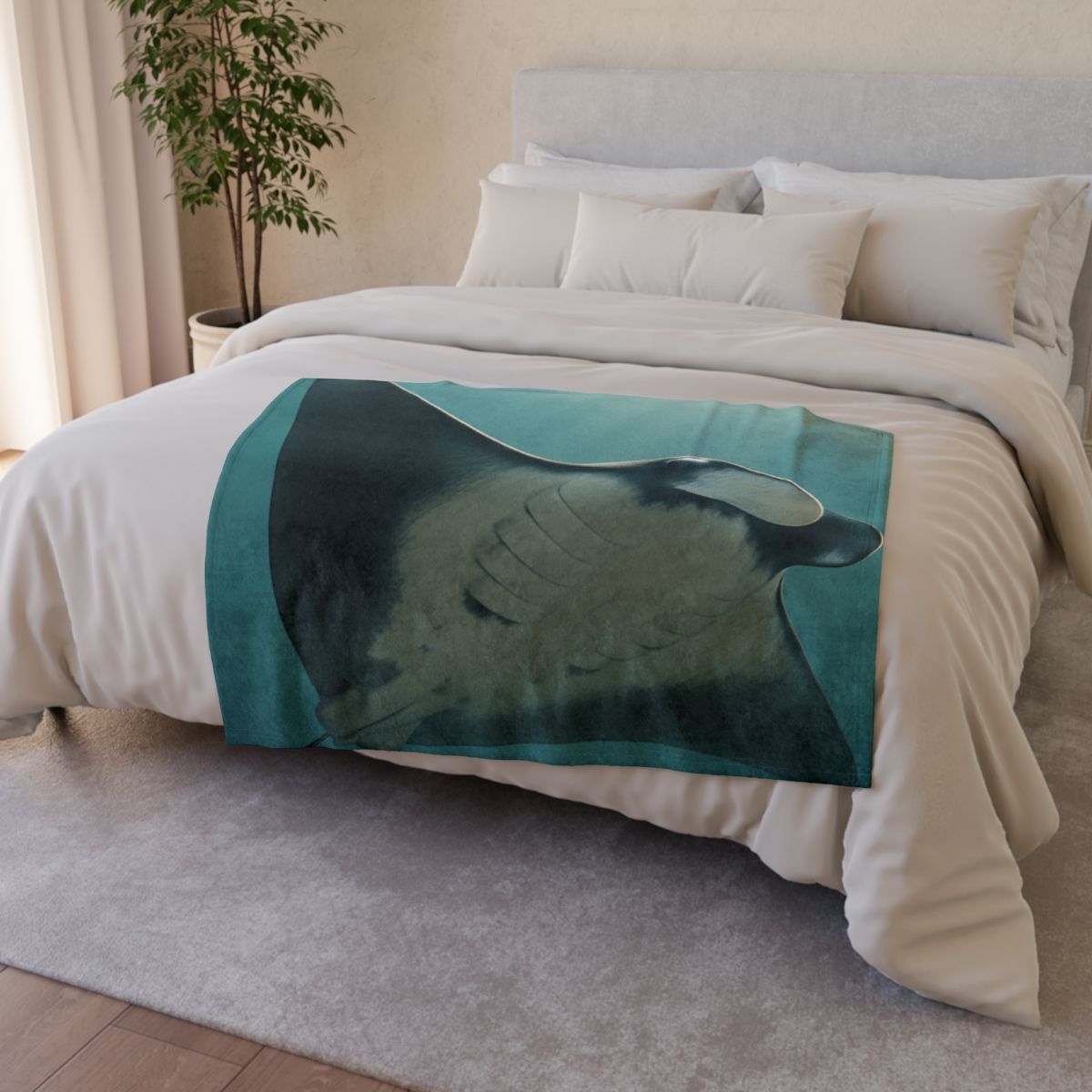Silent Glide Giant Manta Ray custom blankets