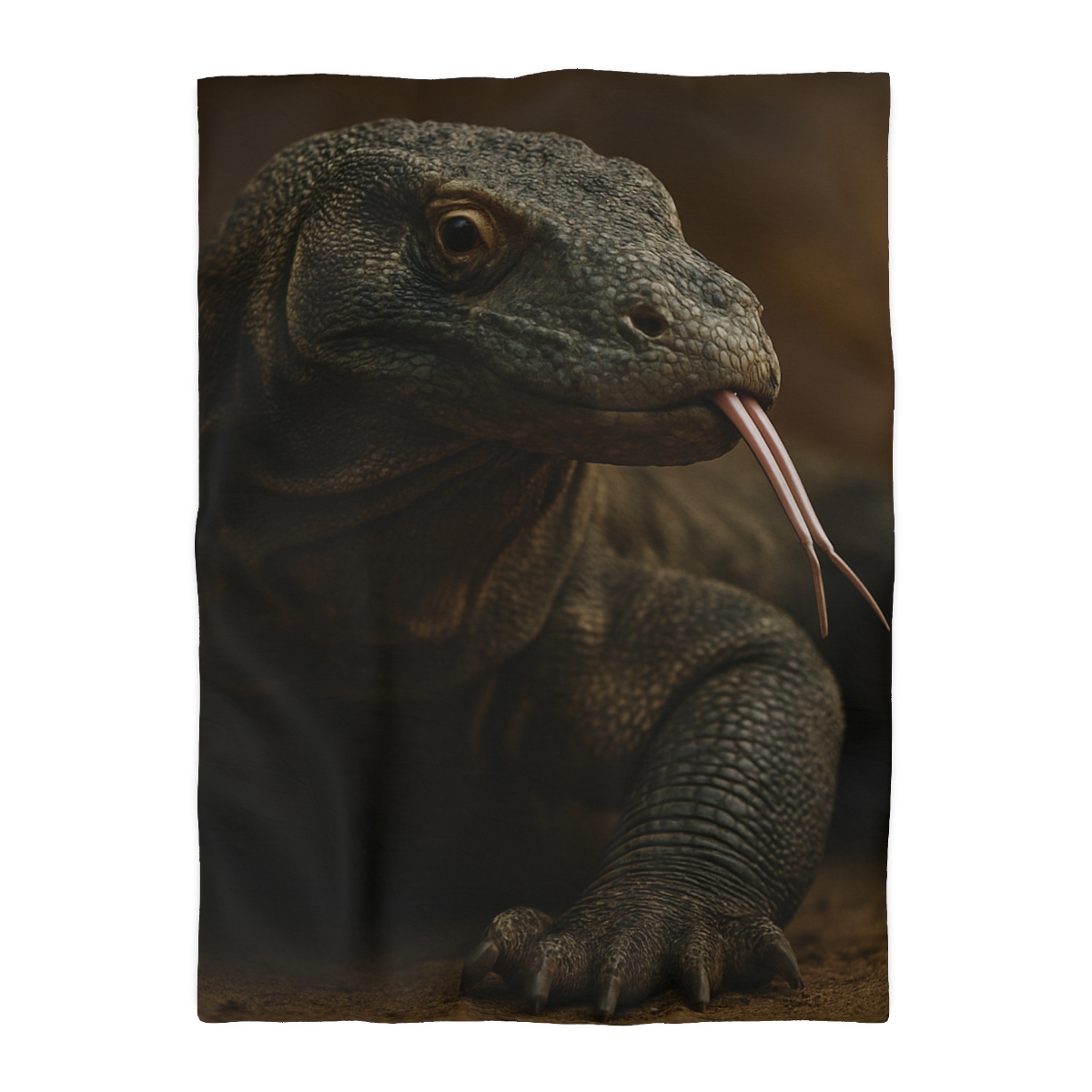 Ancient Sentinel Komodo Dragon designer printed duvets