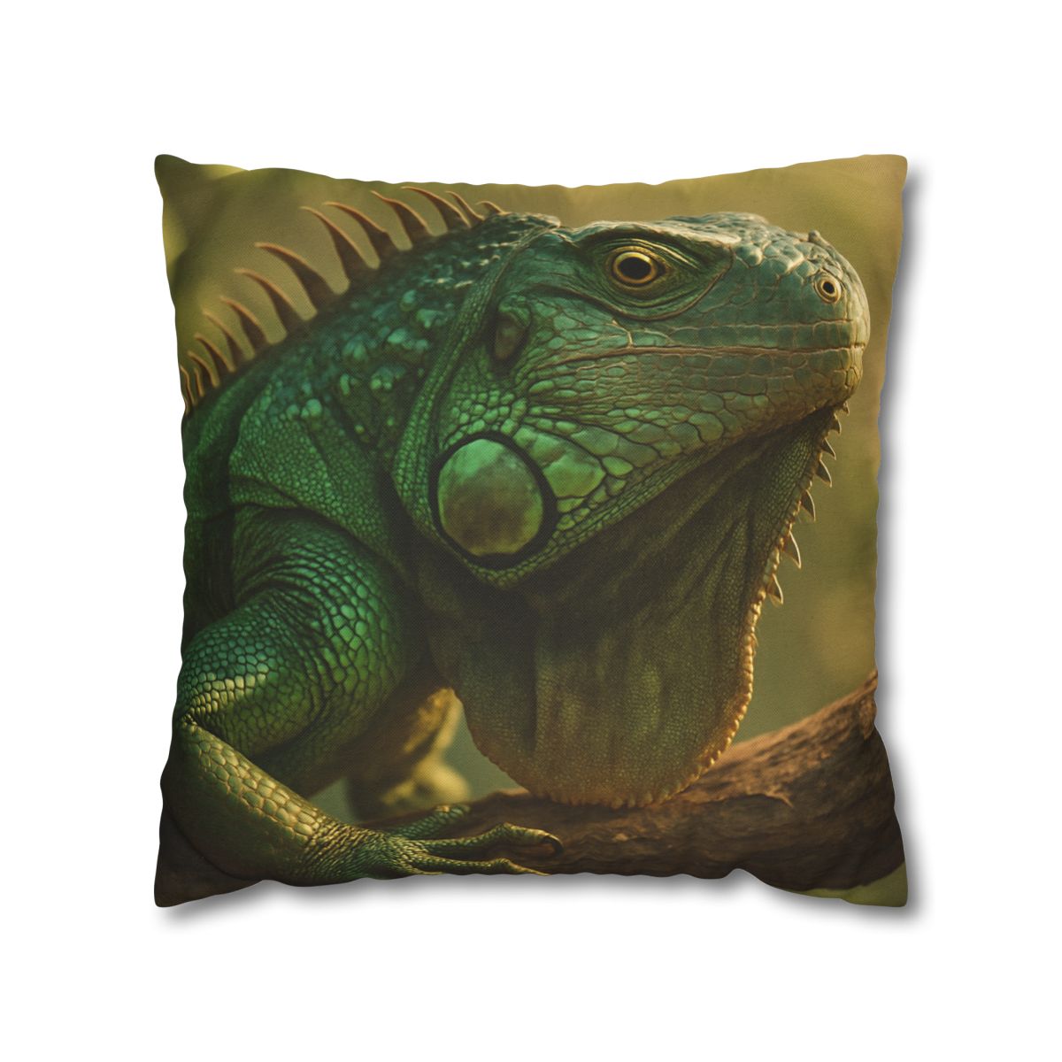 Sunlit Armor Green Iguana personalized pillow covers