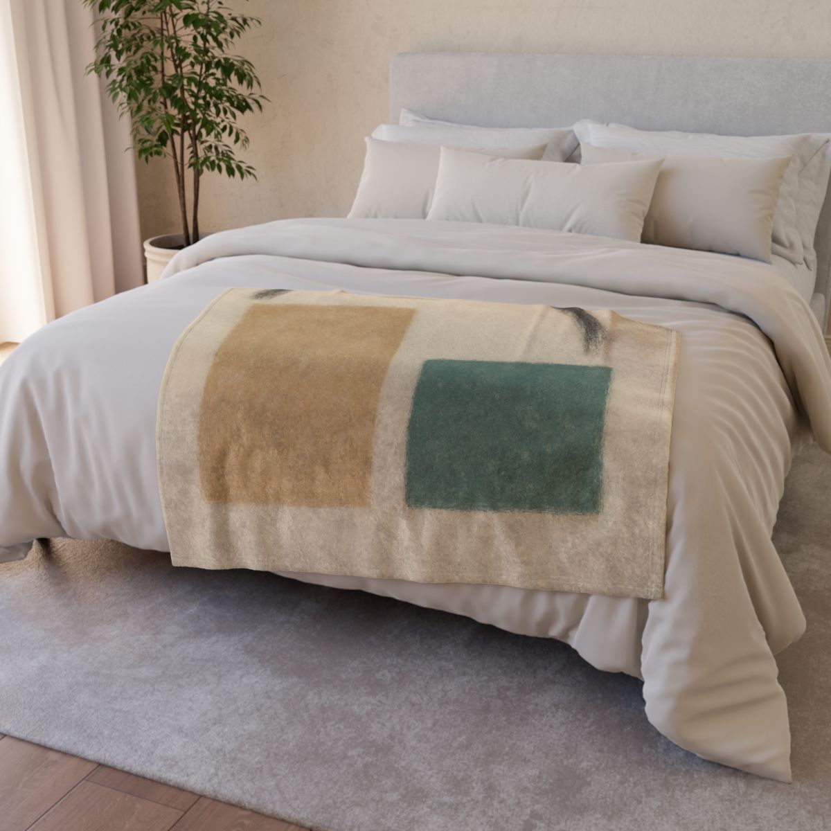 Arc Window And Twin Blocks stylish throw blankets