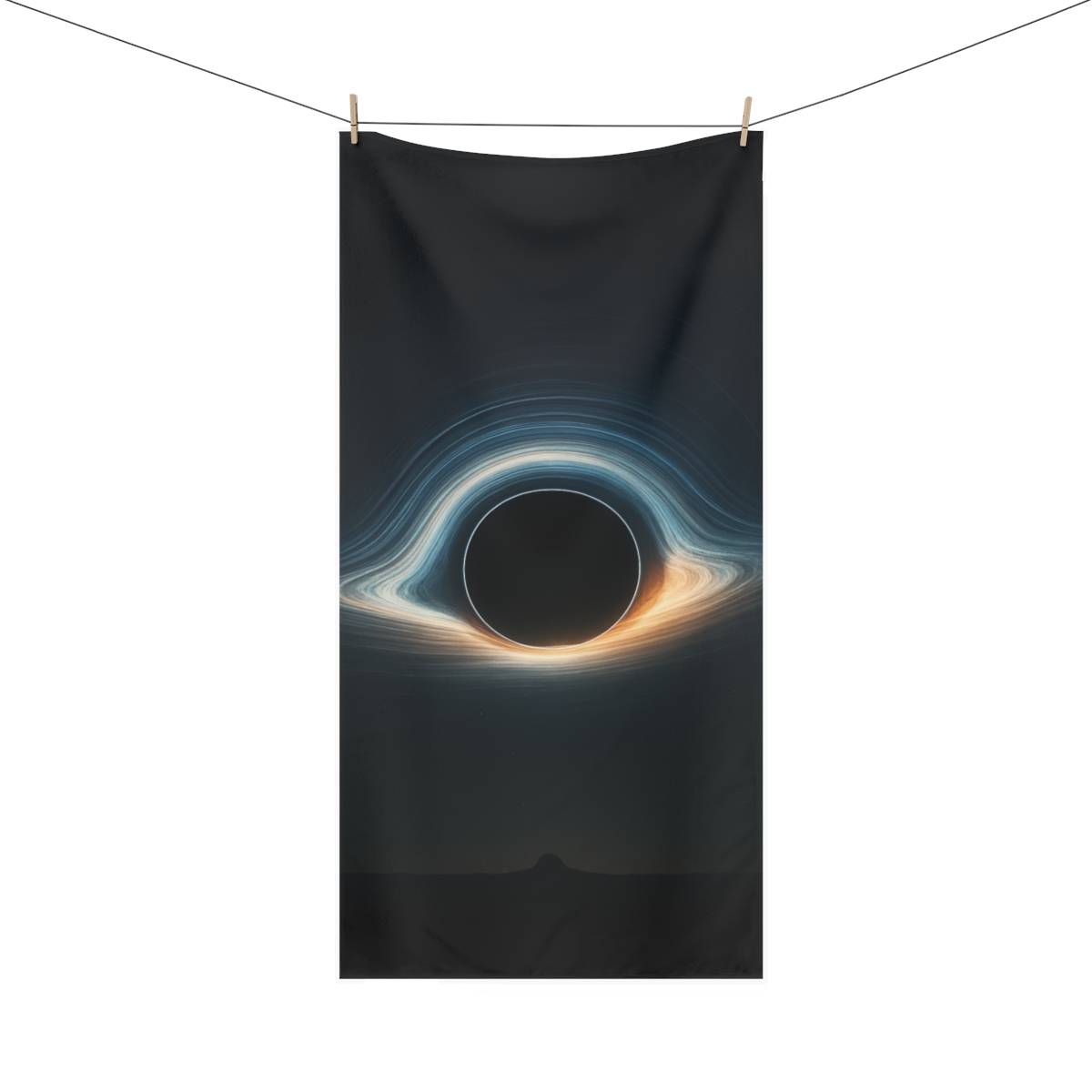 Black Hole Silhouette Vista soft cotton towels