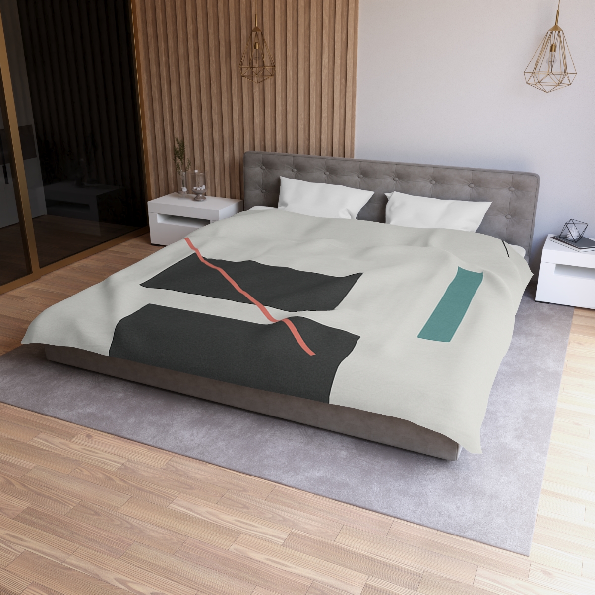 Stacked Rectangles With Crossing Arc trendy bedroom duvets