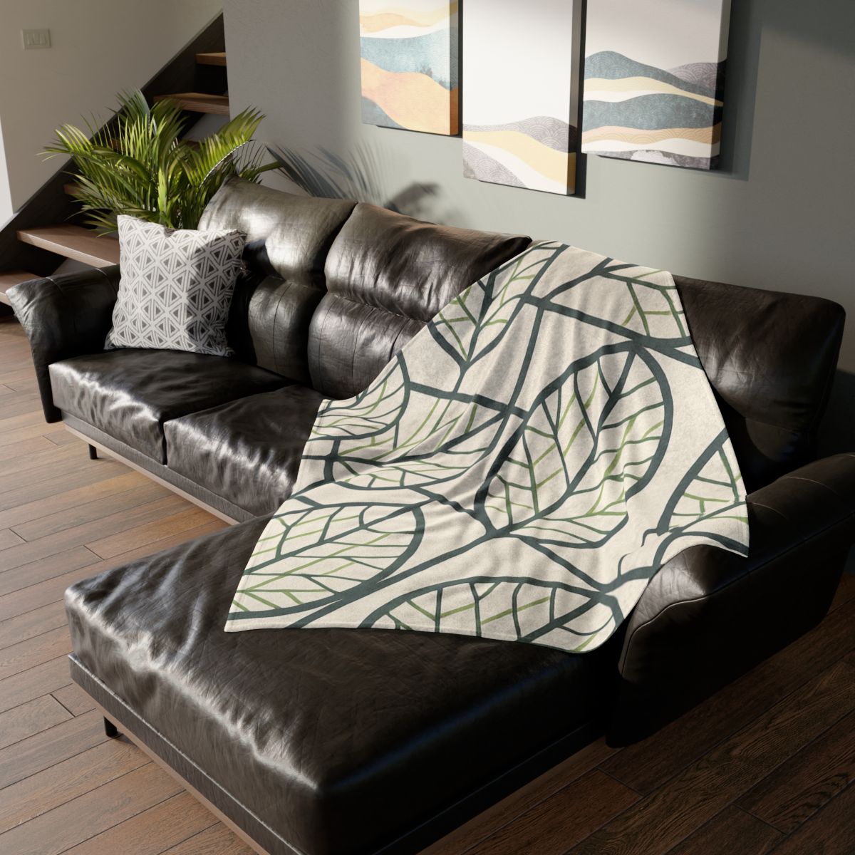 Venation Circuit Grid decorative home blankets