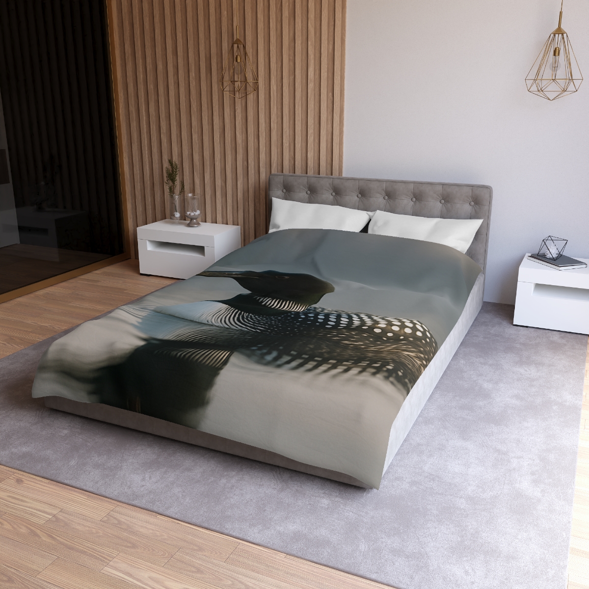 Mirror Calm Common Loon personalized bedding duvets