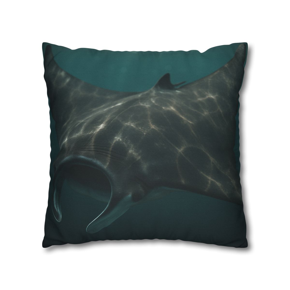 Moonlit Drift Giant Manta Ray designer print pillow cases