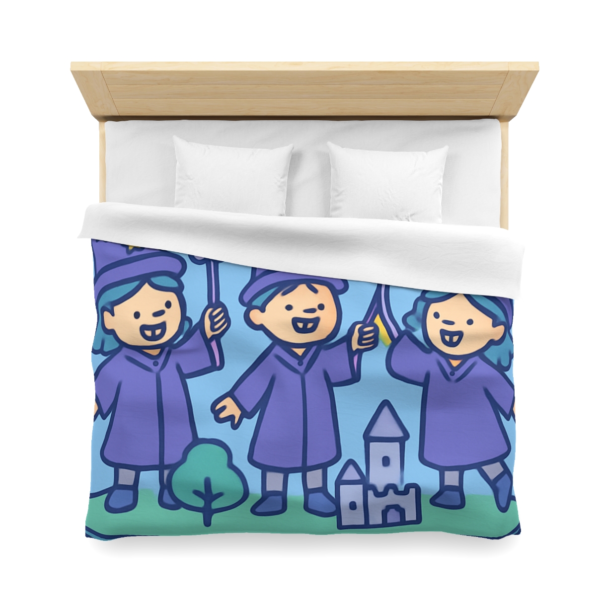 Math Wizards Floating Island soft comforter duvets