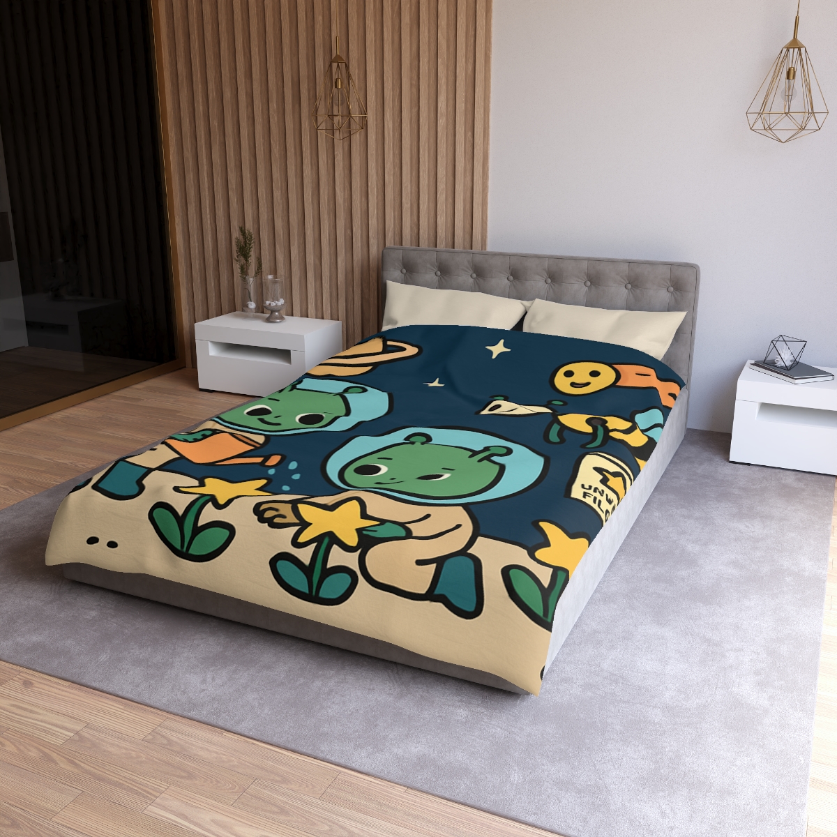 Comet Gardeners On Moon Meadow unique patterned duvets