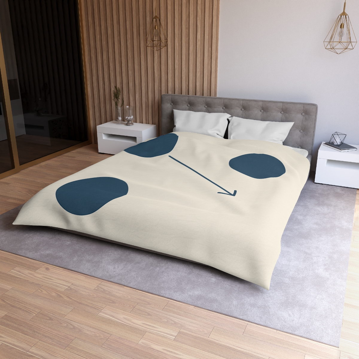 Orbital Triangle Drift personalized bedding duvets