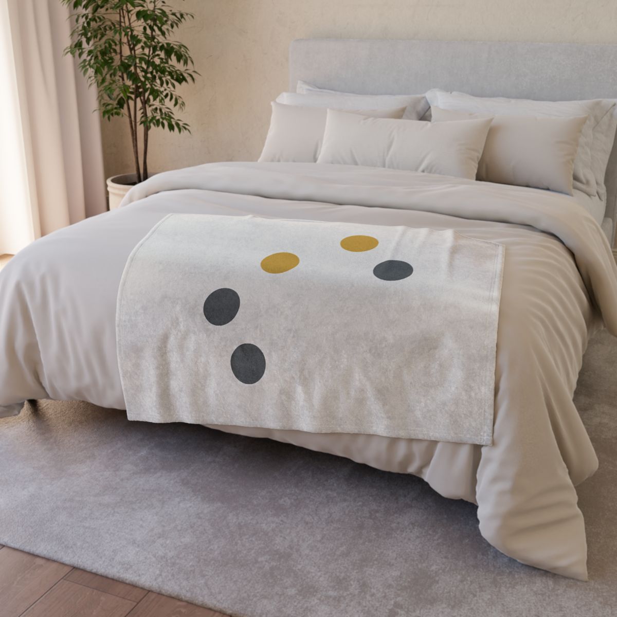 Asymmetric Dot Cluster decorative home blankets