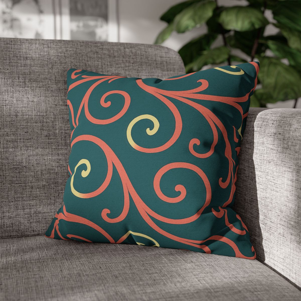 Curling Tendril Wave personalized pillow covers