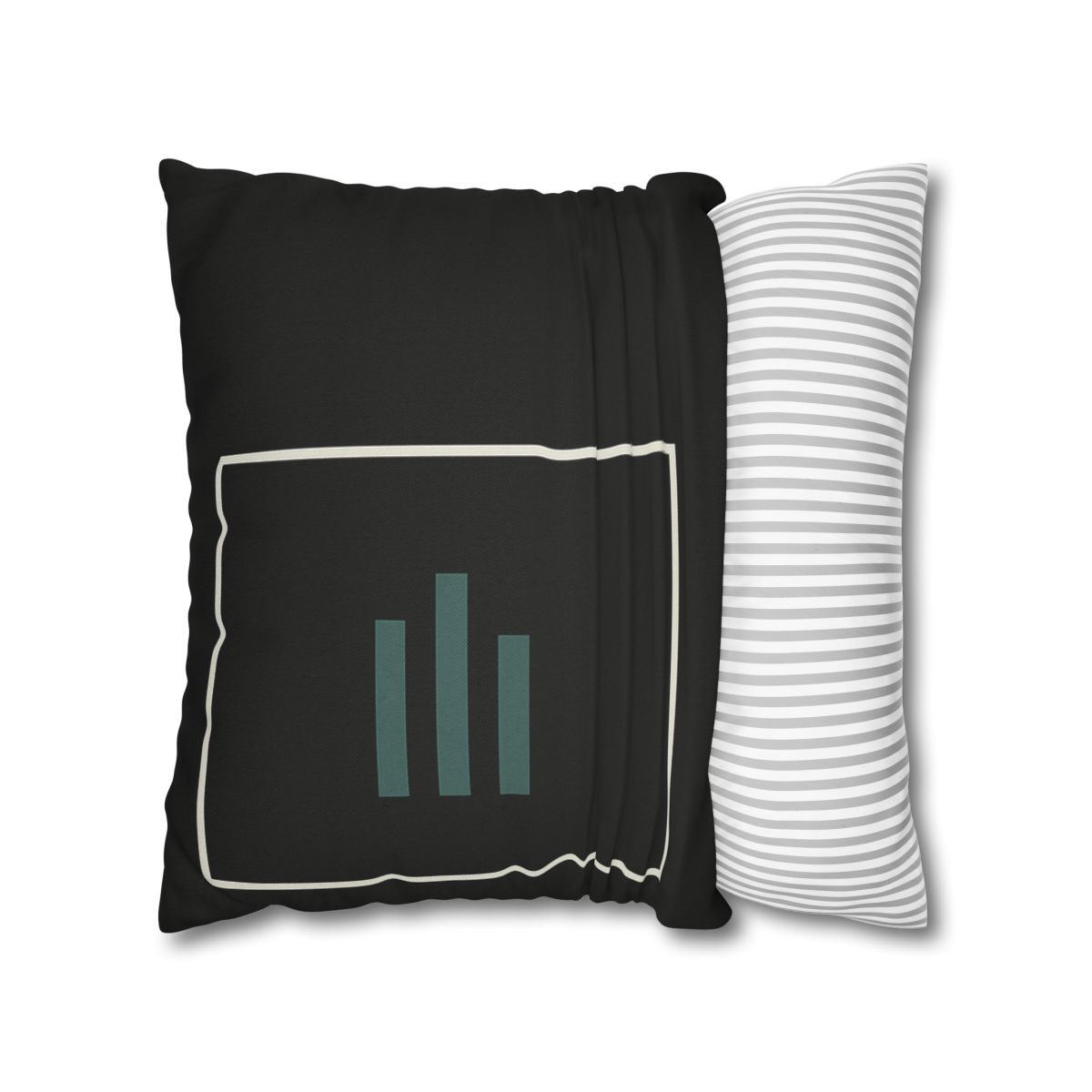 Stacked Frame And Three Bar Signal comfortable bedding pillow covers
