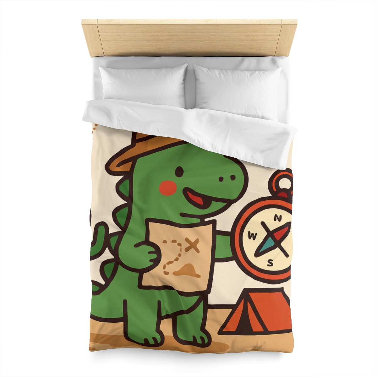 Desert Dino Map Quest With Compass And Constellations personalized bedding duvets