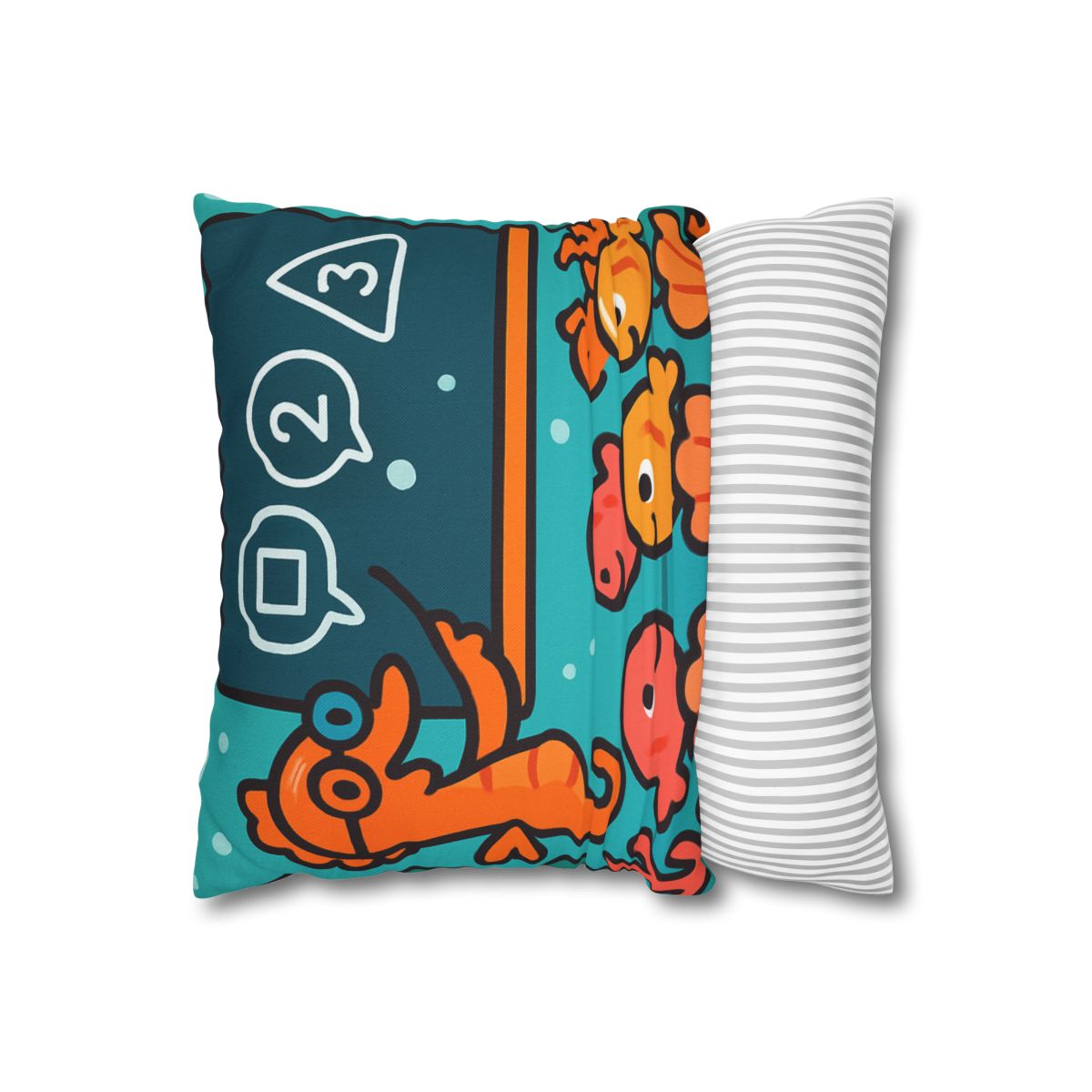 Coral Classroom With The Seahorse Teacher soft cotton pillow cases