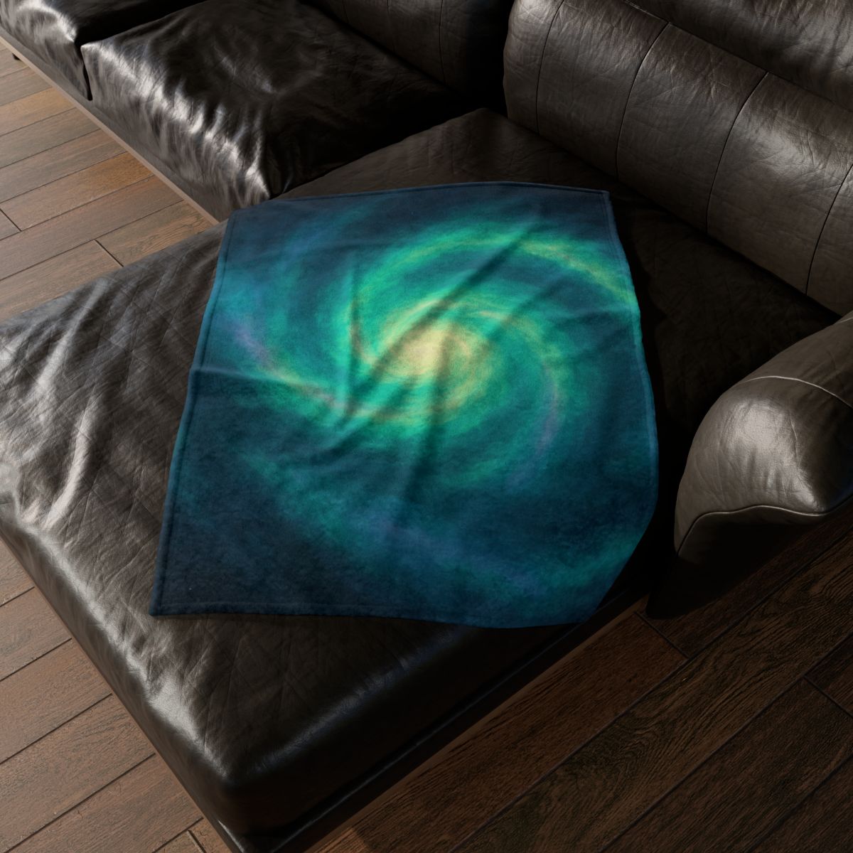 Aurora Halo Spiral personalized cozy blankets