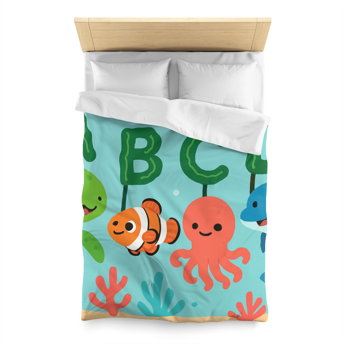 Coral Reef Alphabet Parade stylish duvet covers