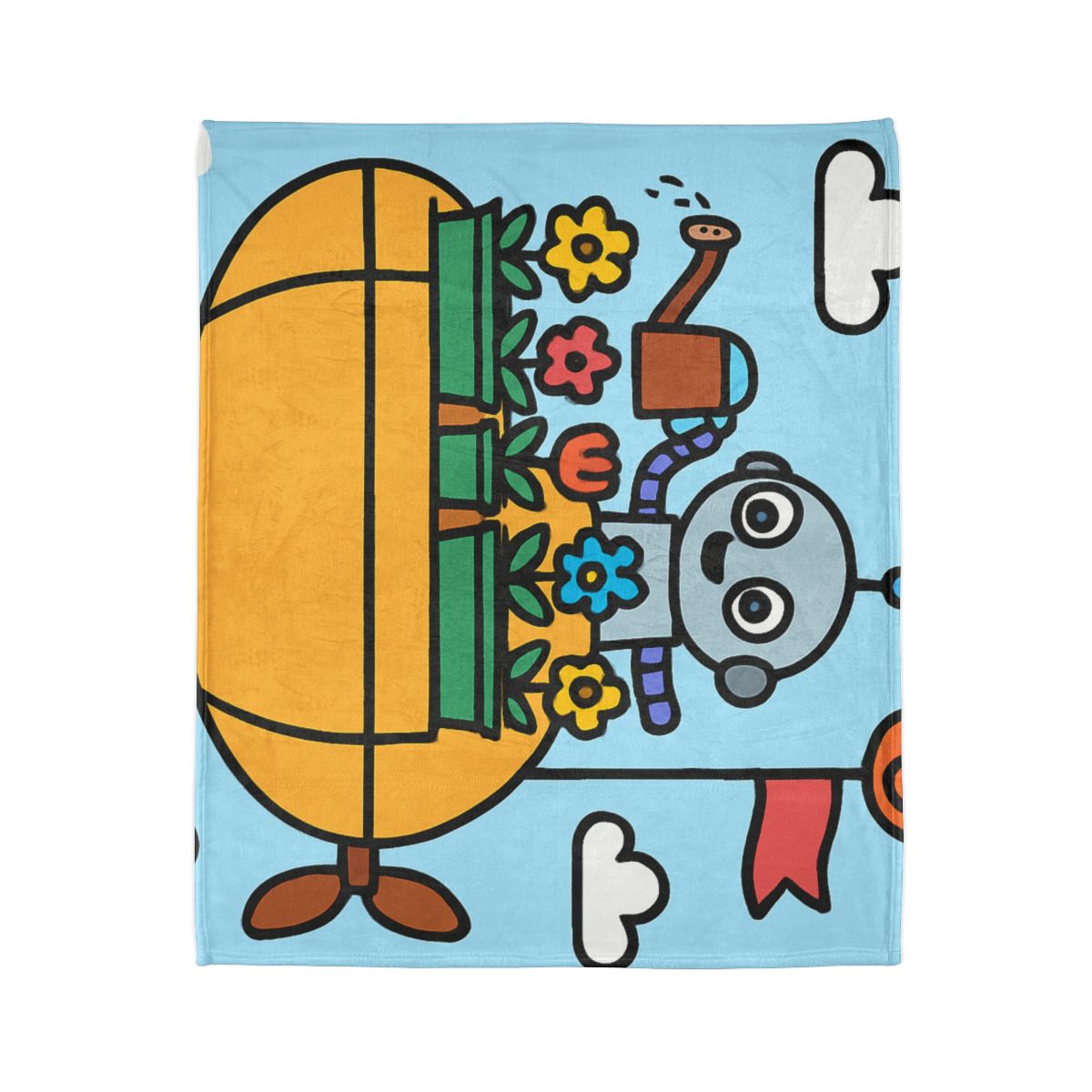 Sky Garden On A Friendly Airship decorative home blankets