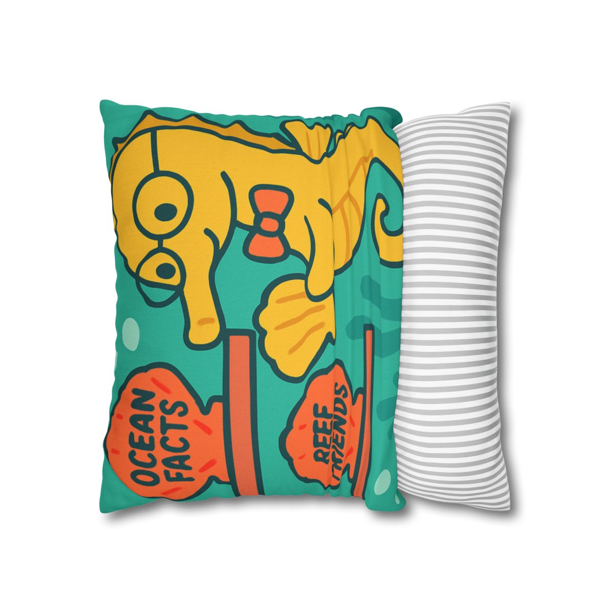 Underwater Library Of The Seahorse Librarian stylish decorative pillowcases
