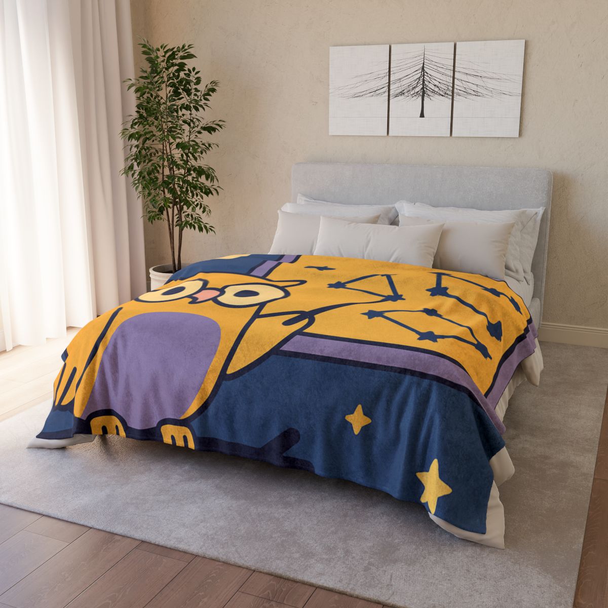 Moonlit Owl Classroom personalized cozy blankets