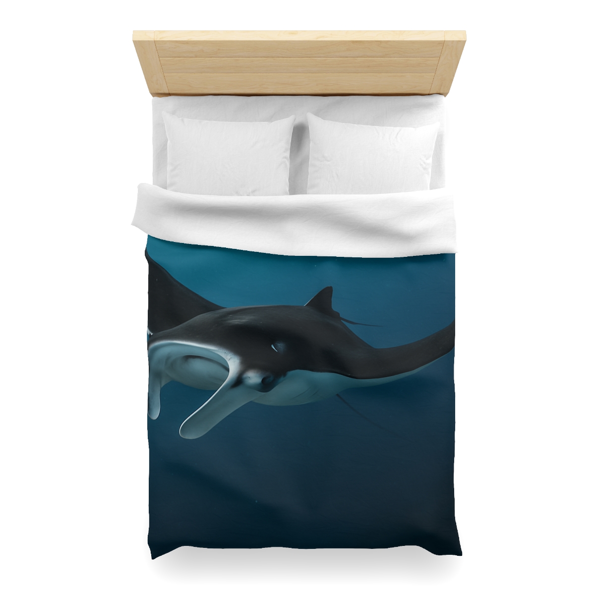 Midwater Dancer Manta Ray personalized bedding duvets