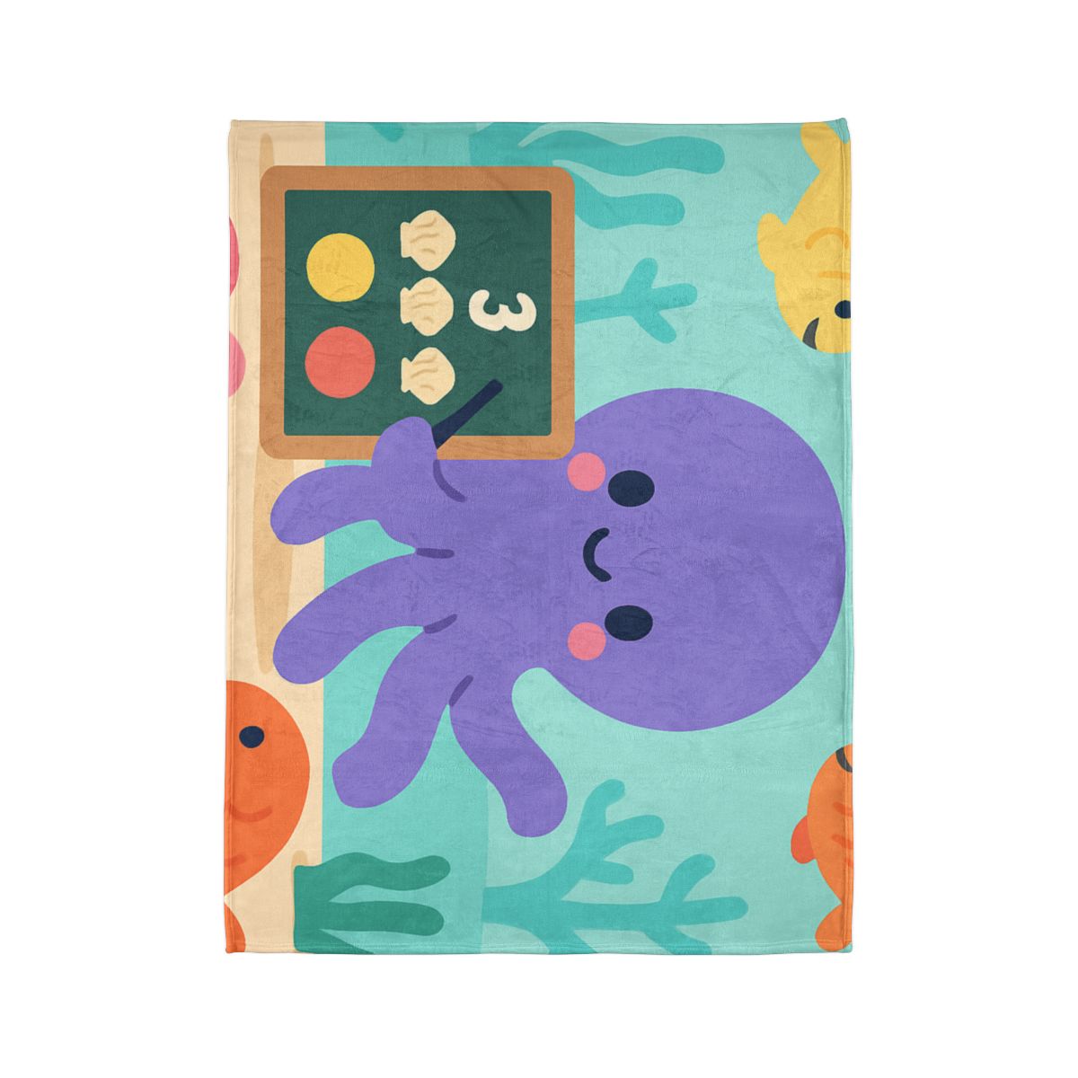 Coral Classroom Octopus decorative home blankets