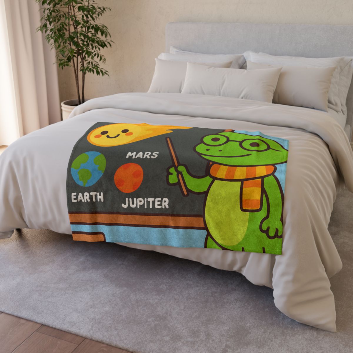 Comet Classroom Gecko designer printed blankets