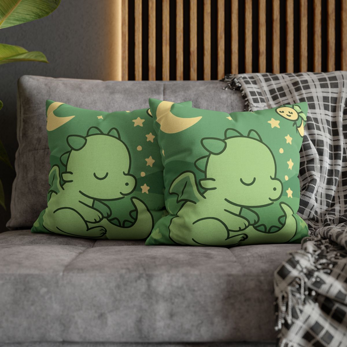 Moonlight Meadow Dragon comfortable bedding pillow covers