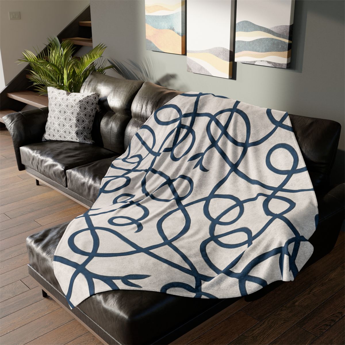 Tendril Loop Weave designer printed blankets