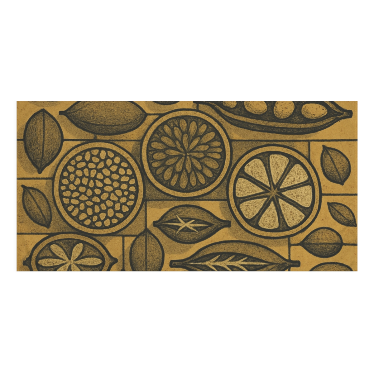 Seed Pod Cluster Mosaic soft cotton towels