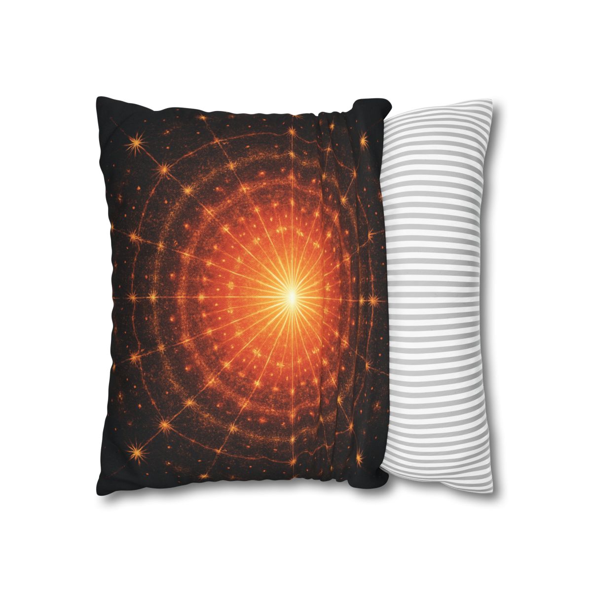 Photon Burst Mandala soft cotton pillow cases