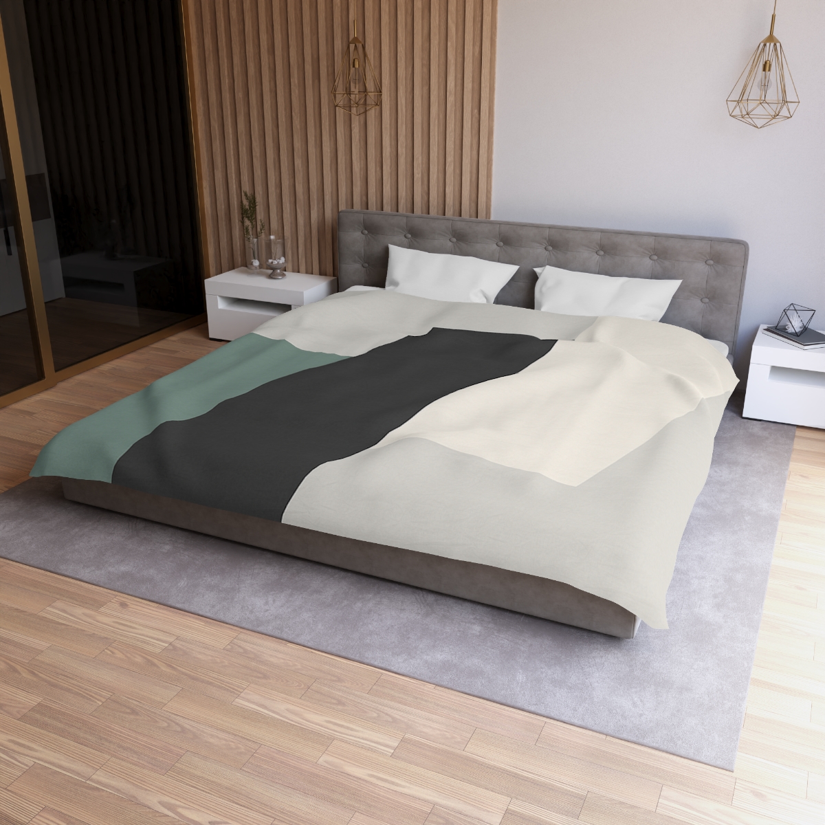 Triad Of Floating Panels soft comforter duvets