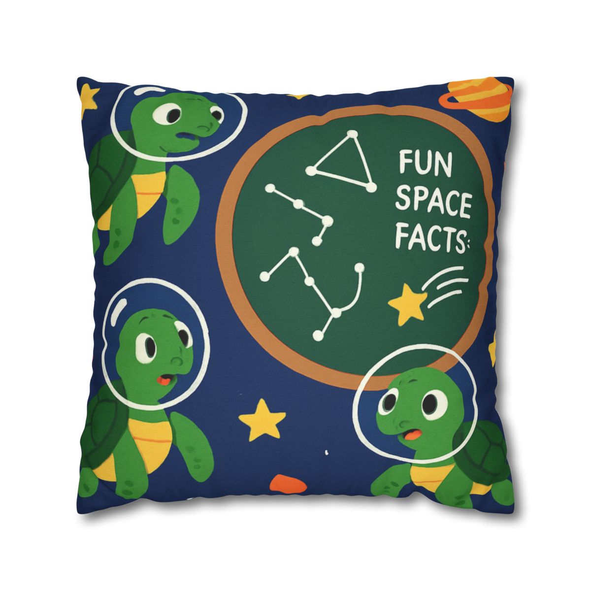 Space School Of Curious Sea Turtles custom pillow cases