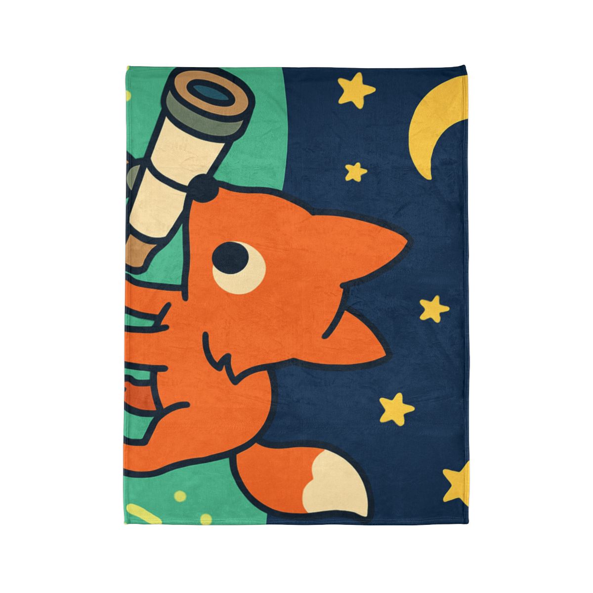 Starlight Safari Fox soft fleece blankets