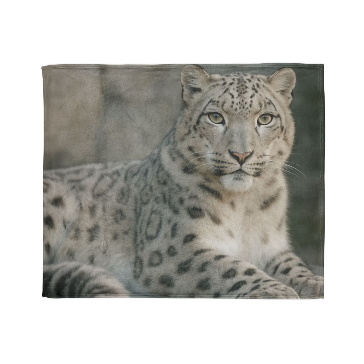 Hidden Realm Snow Leopard soft fleece blankets
