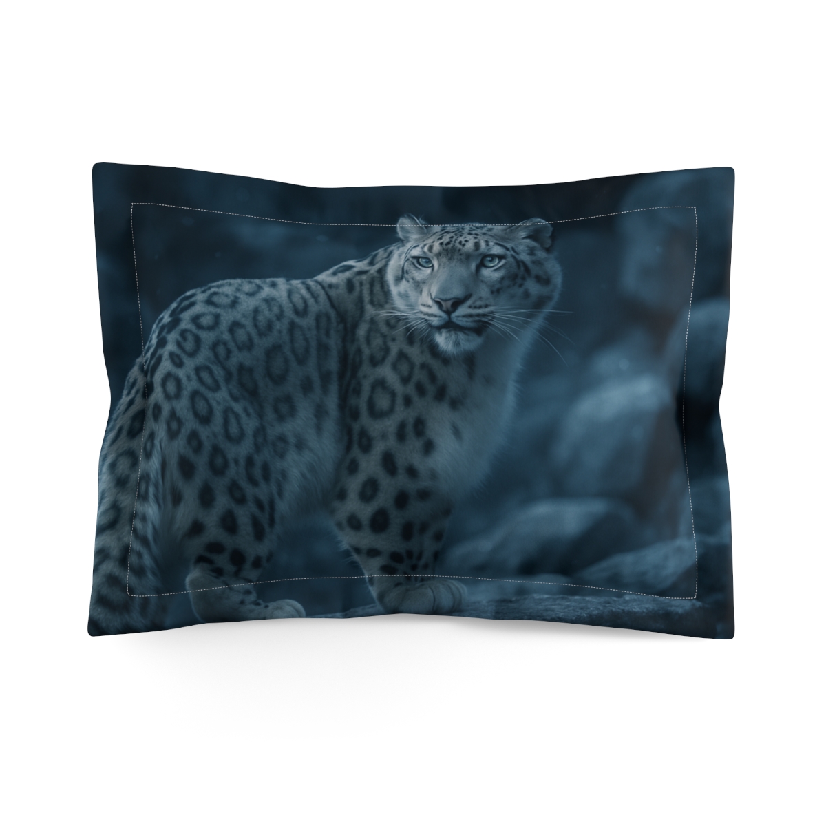 Moonlit Phantom Snow Leopard trendy accent pillows