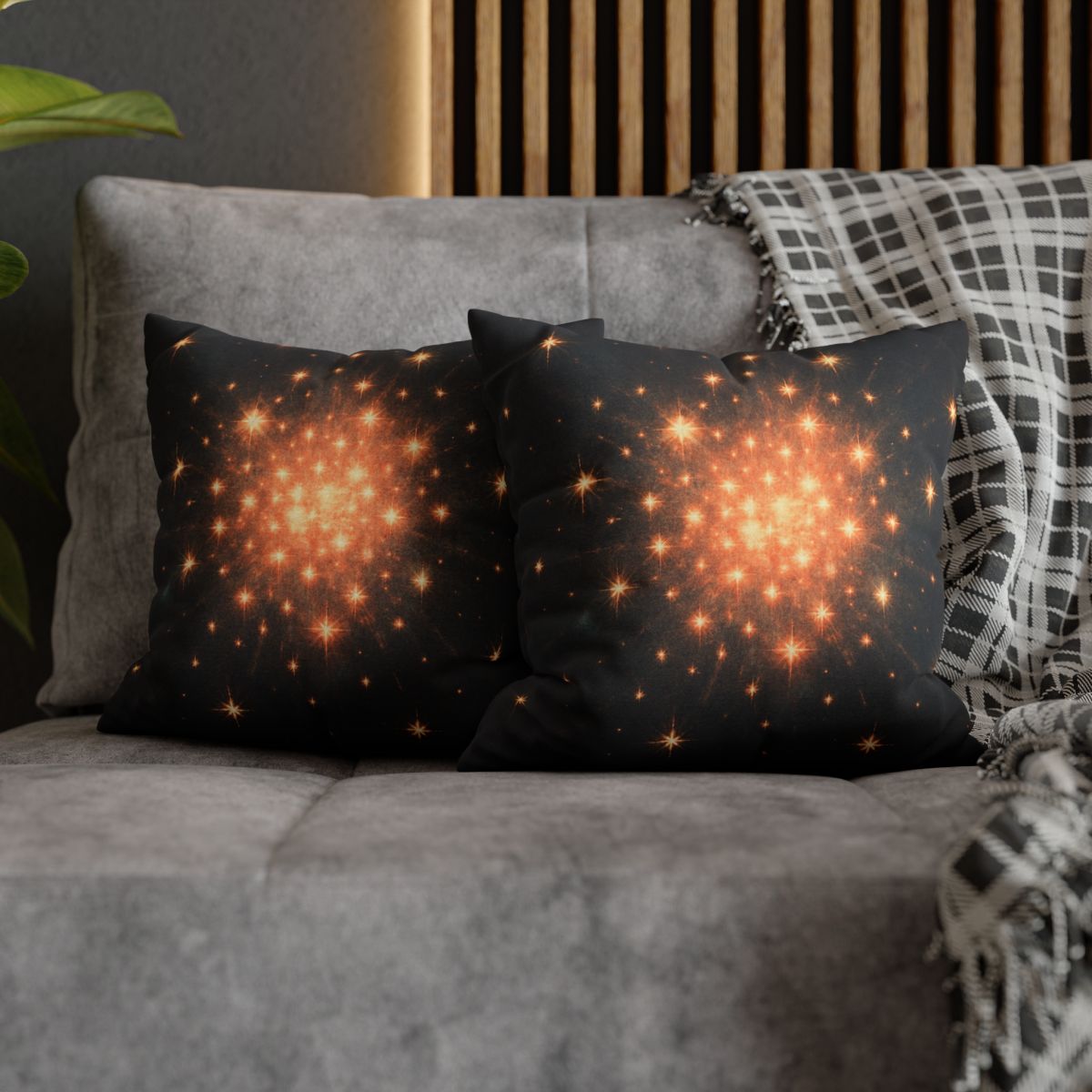 Starburst Mosaic Field personalized pillow covers