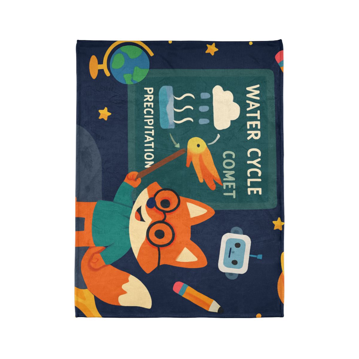 Comet Classroom With Professor Fox trendy patterned blankets