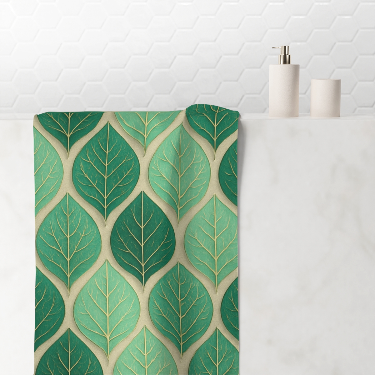 Venation Lace Grid designer printed towels