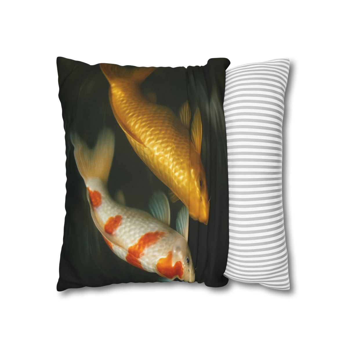 Golden Drift Koi Pair comfortable bedding pillow covers