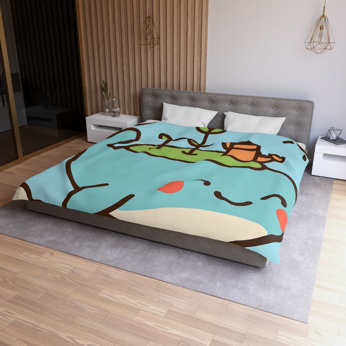 Sky Whale Seedling Planet Garden duvets for gifts