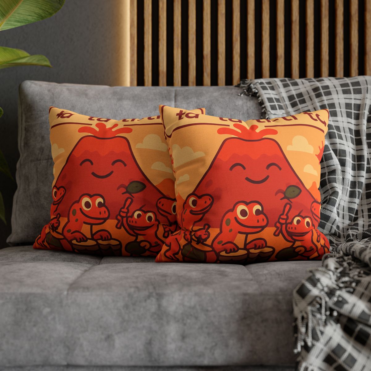 Volcano Drum Band Of The Rhythm Lizards designer print pillow cases