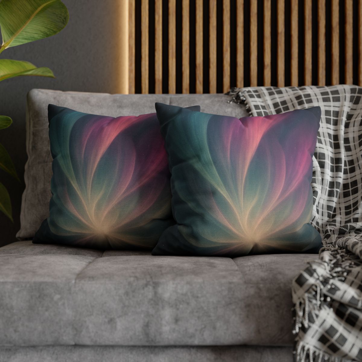 Aurora Nexus Bloom custom pillow cases