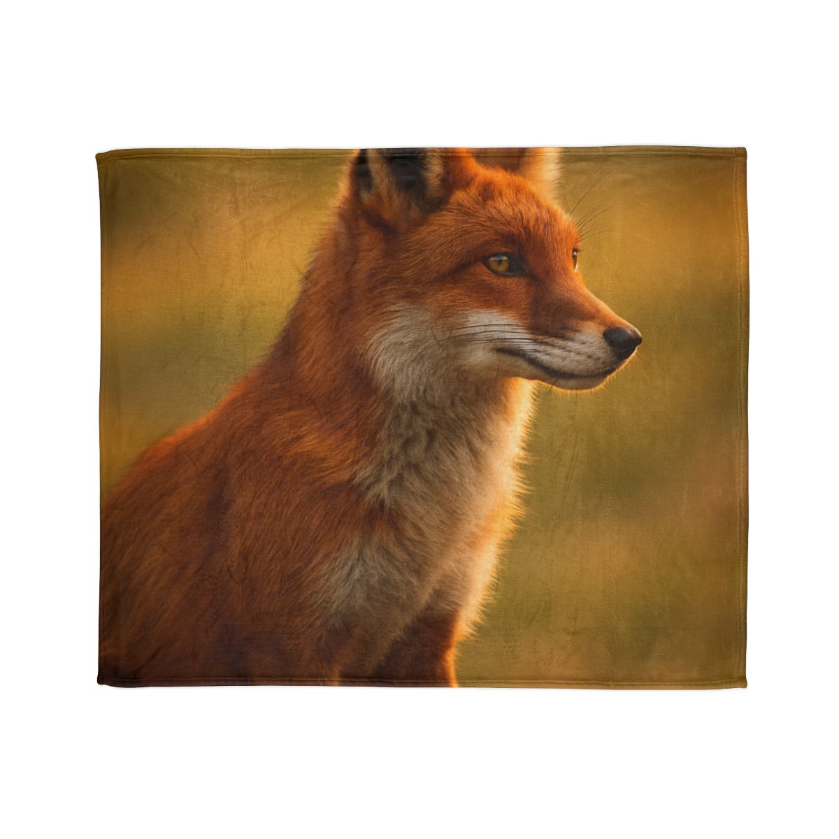 Crimson Whisper Red Fox personalized cozy blankets