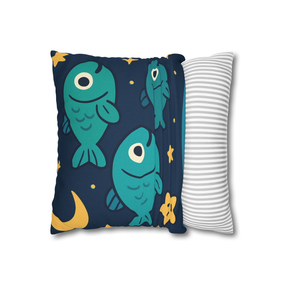 Starry Space Fish School soft cotton pillow cases