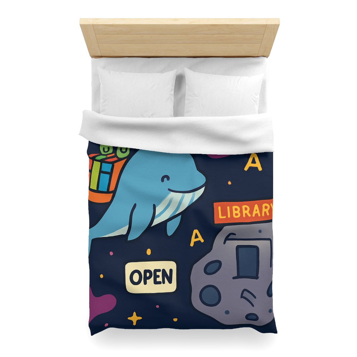 Nebula Library Whale trendy bedroom duvets